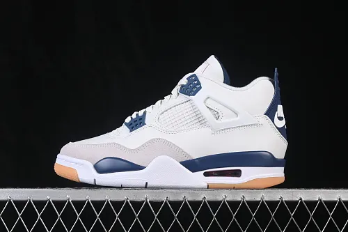 All categories Air Jordan Jordan series basketball shoes Air Jordan 4 LJR version Nike SB x Air Jordan 4 "Navy" AJ4 Joe 4 joint white and blue DR5415-100